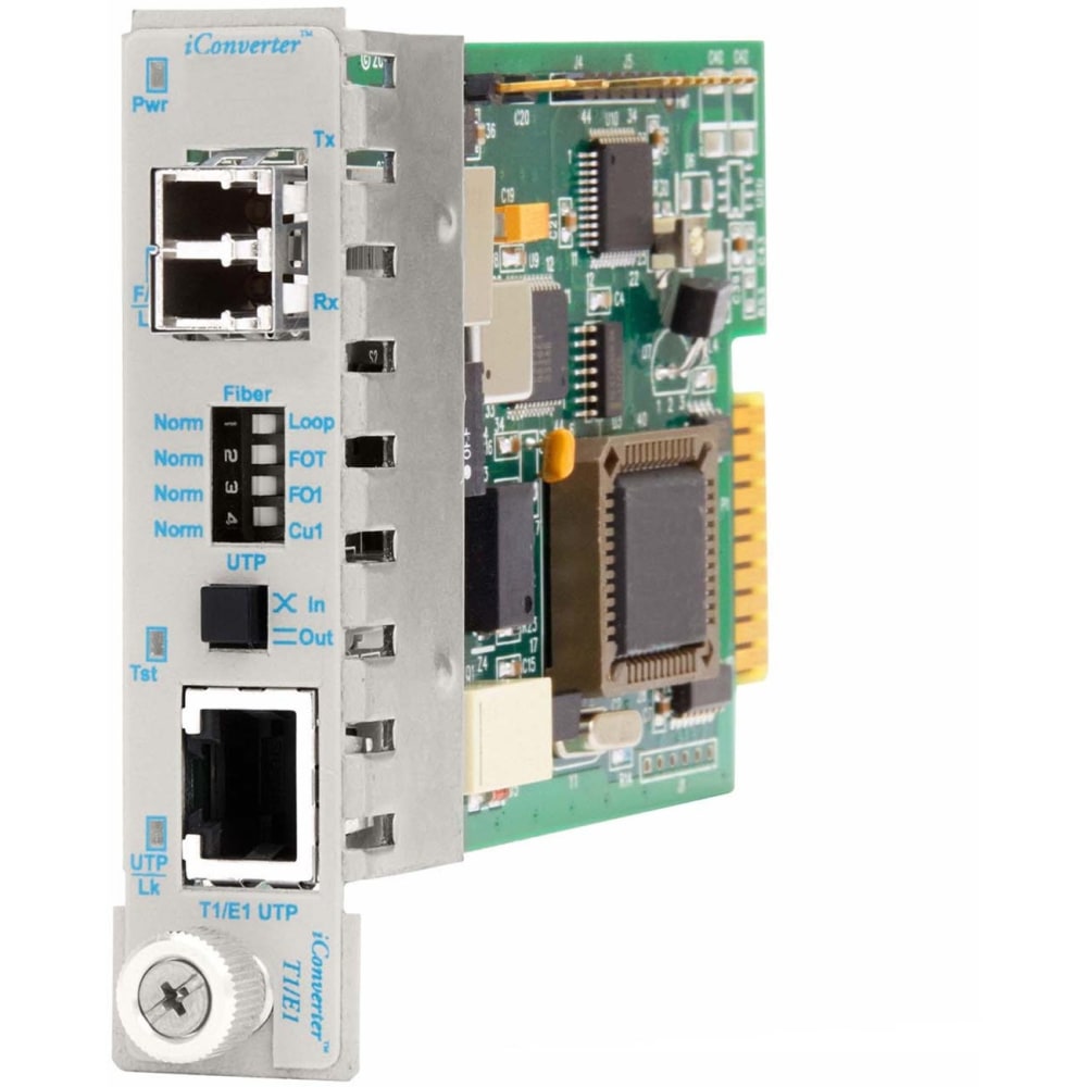 Omnitron iConverter T1/E1 Fiber Media Converter RJ48 LC