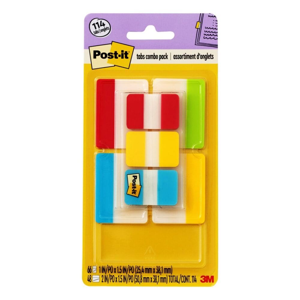 Post-it® Notes Durable Filing Tabs, 1" And 2"