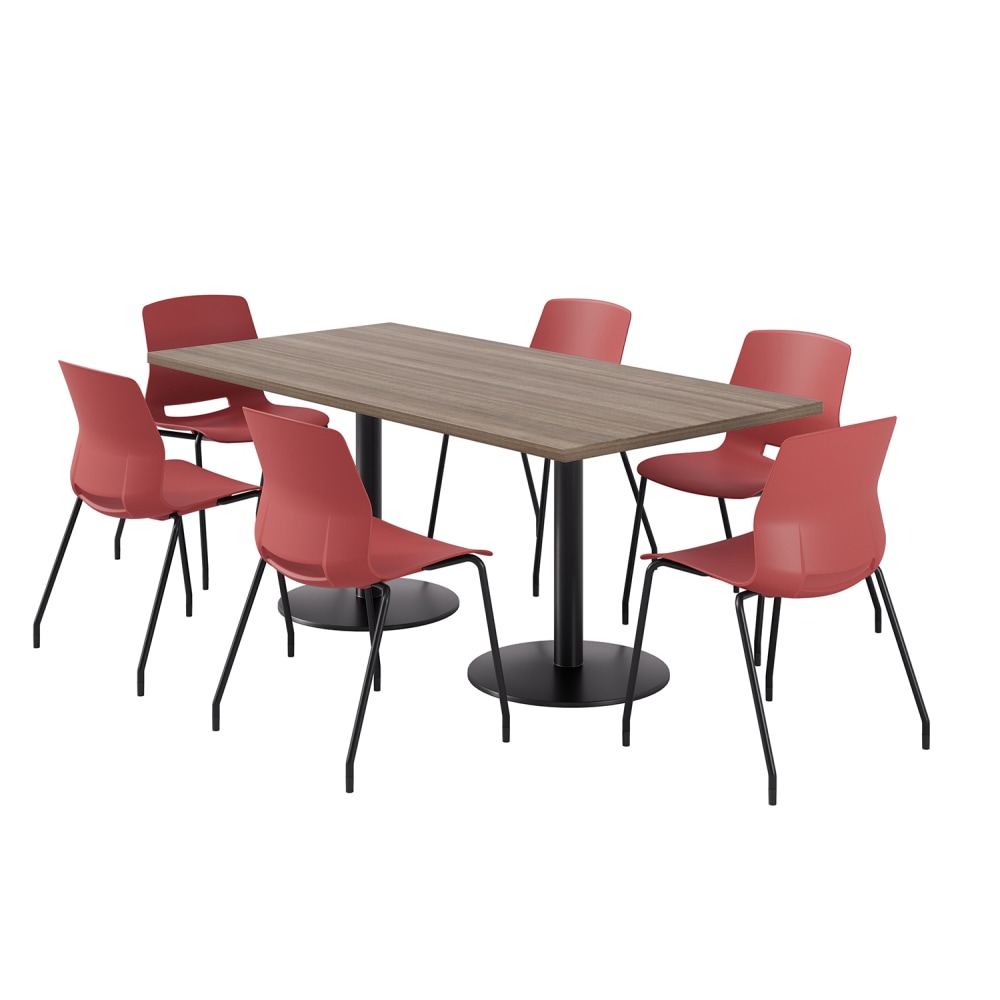 KFI Studios Proof Rectangle Pedestal Table With Imme