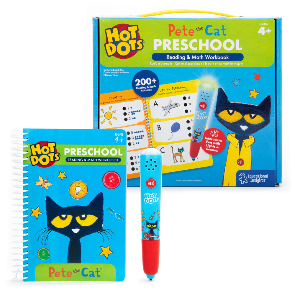 Educational Insights Hot Dots Pete the Cat Preschool