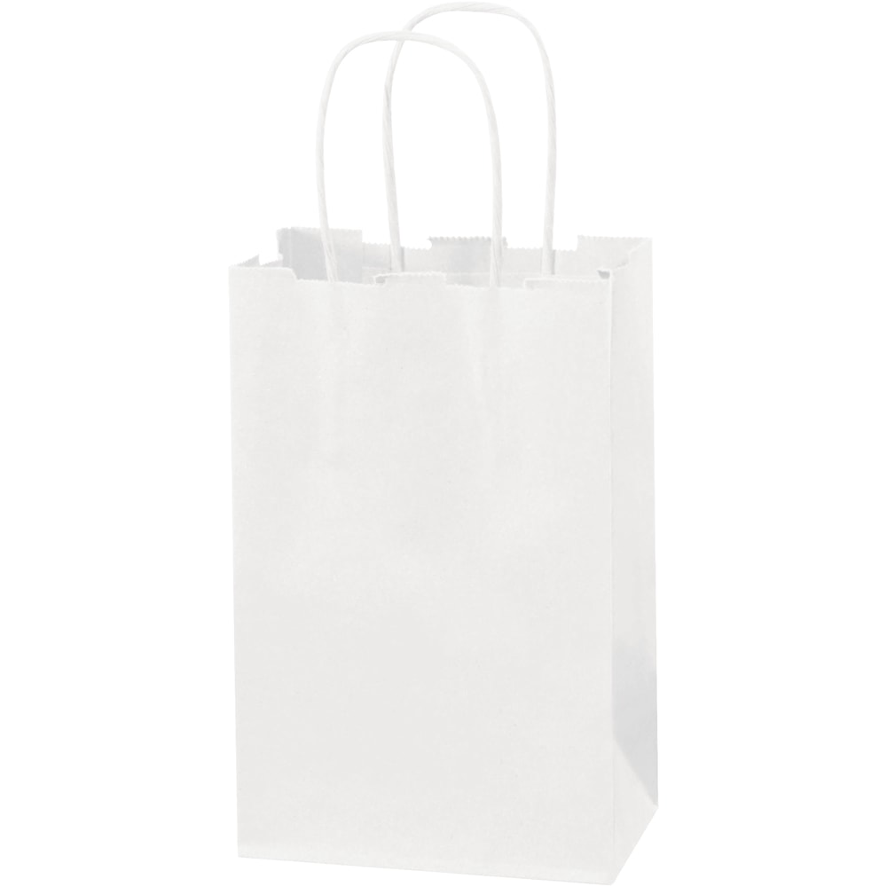 Partners Brand Paper Shopping Bags, 5 1/4"W x