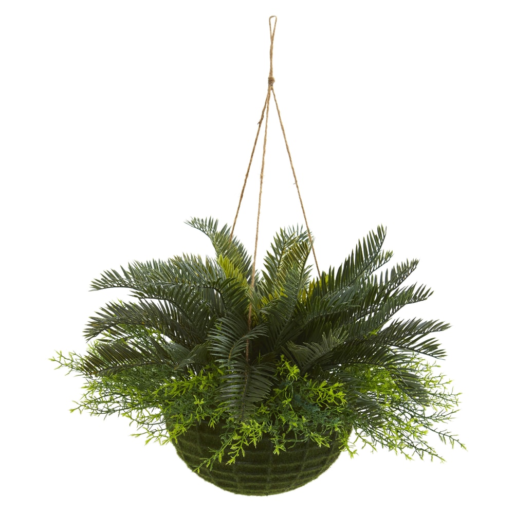 Nearly Natural Cycas 13”H Artificial Indoor/Outdoor Plant With