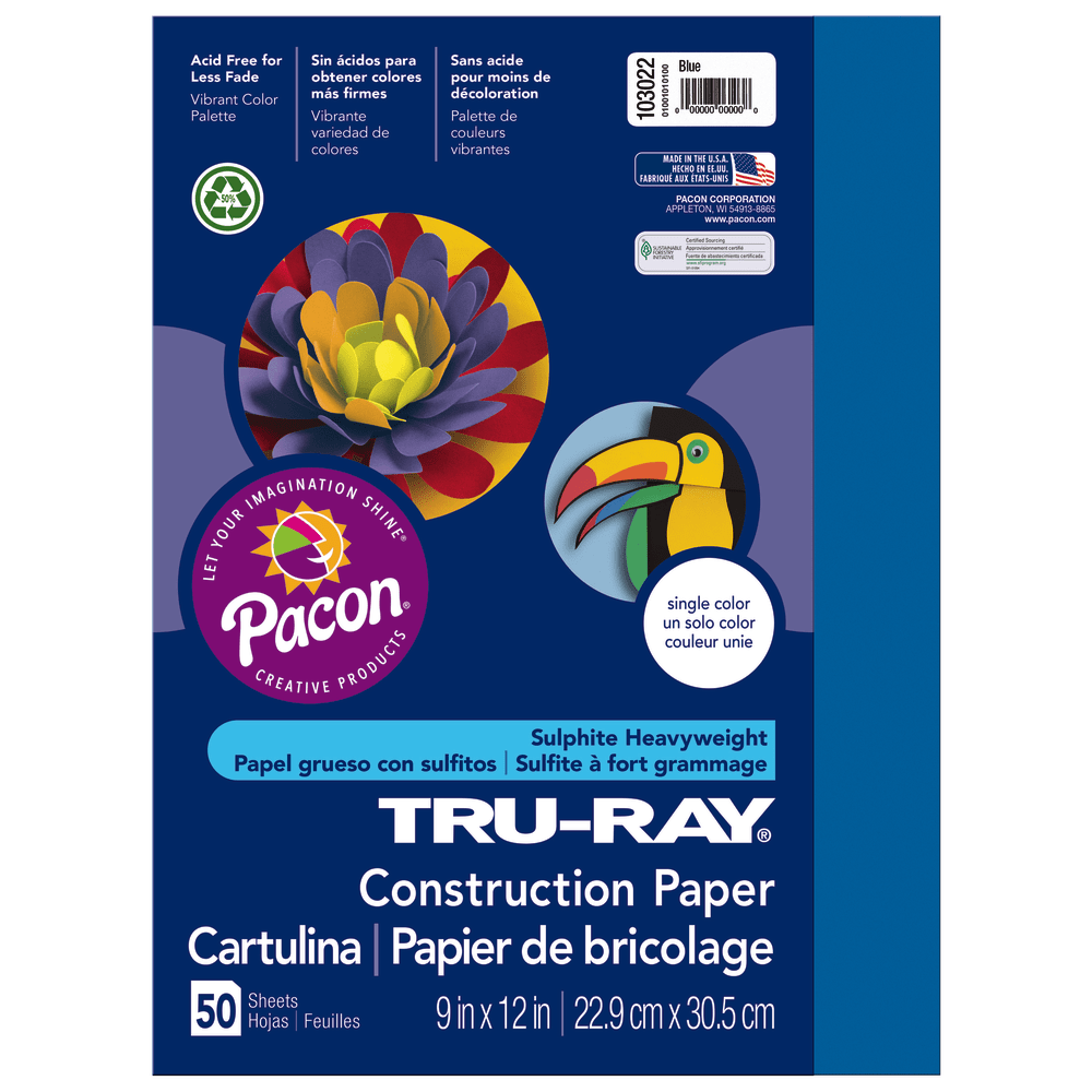 Tru-Ray® Construction Paper, 50% Recycled, 9" x 12",