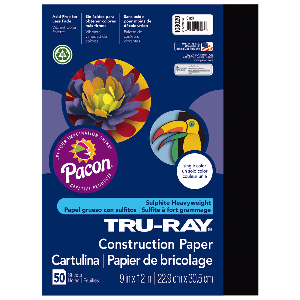 Tru-Ray® Construction Paper, 50% Recycled, 9" x 12",