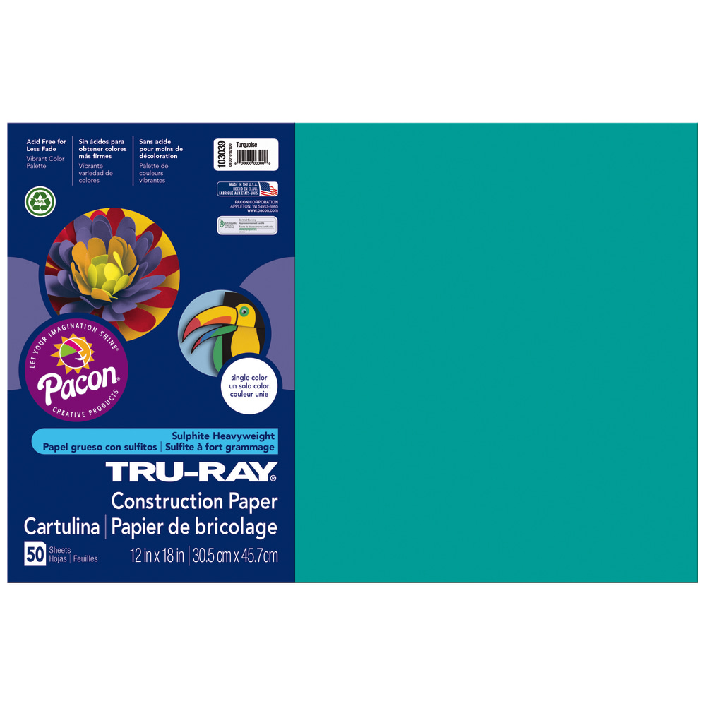 Tru-Ray® Construction Paper, 50% Recycled, 12" x 18",
