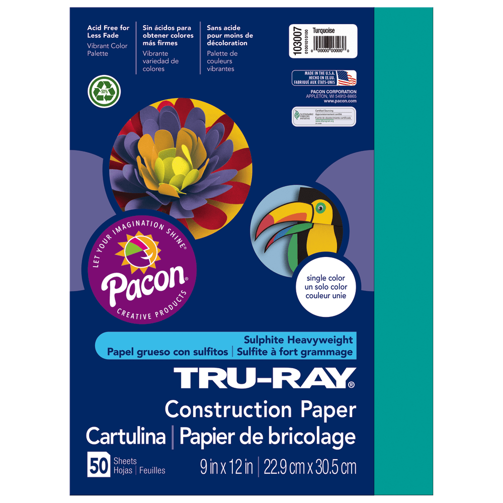 Tru-Ray® Construction Paper, 50% Recycled, 9" x 12",