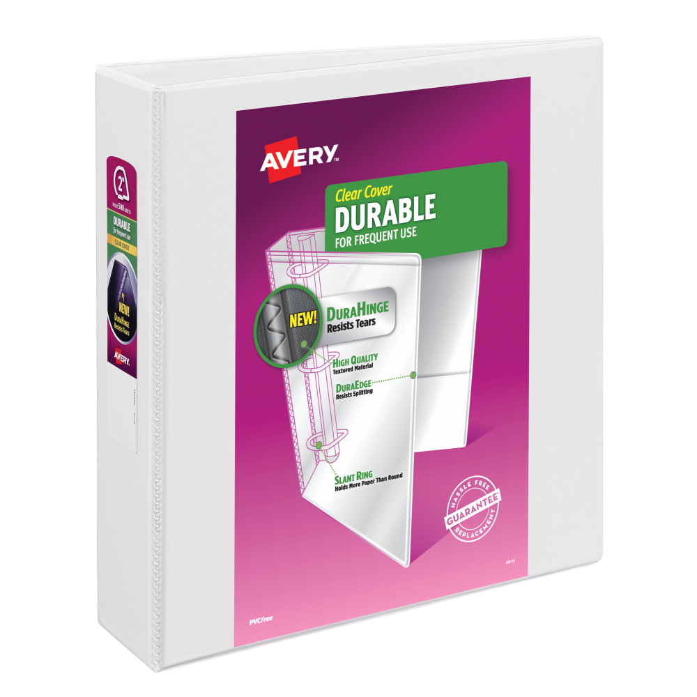Avery® Durable View 3-Ring Binder, 2" Slant Rings,