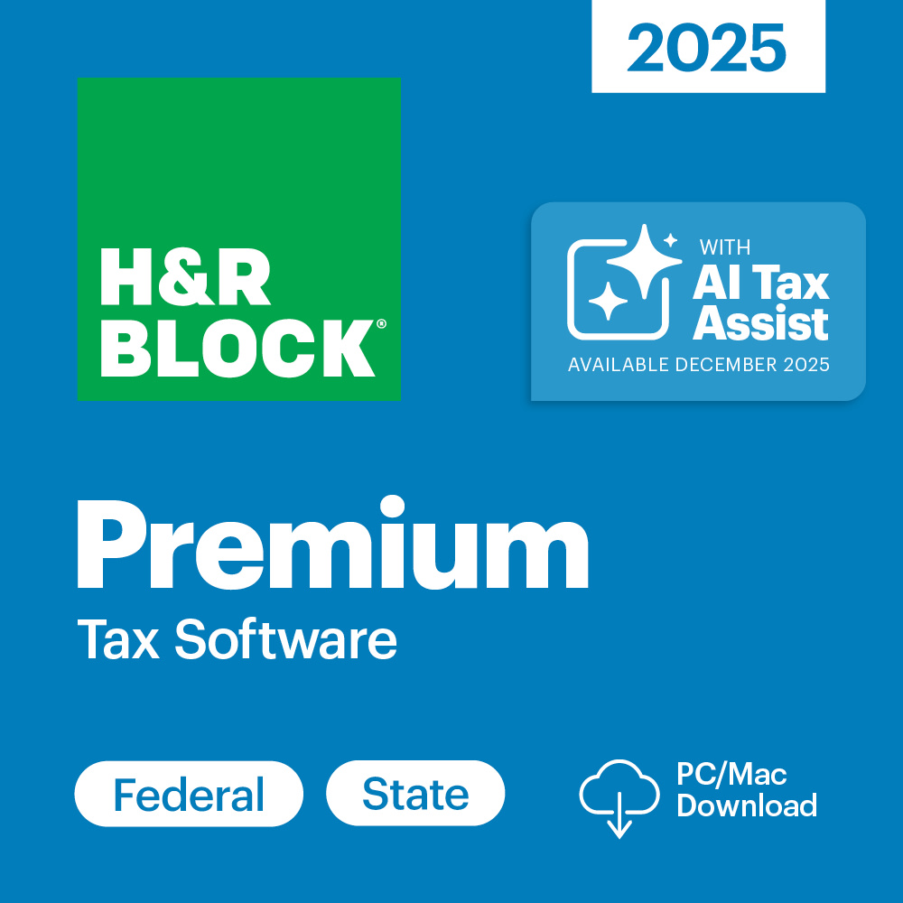 H&R Block Premium Tax Software, 2025, Windows/Mac, Download
