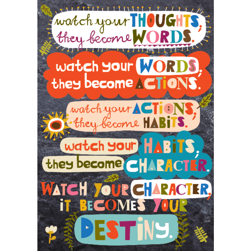 Scholastic POP! Chart, Watch Your Thoughts, 25 3/8"