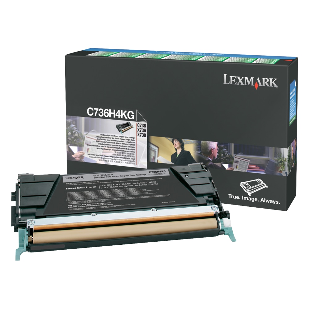 Lexmark™ C736H4KG Black High Yield Toner Cartridge