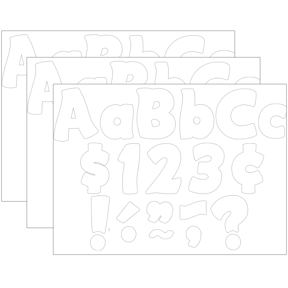 Teacher Created Resources Letters Combo Pack, 4", White