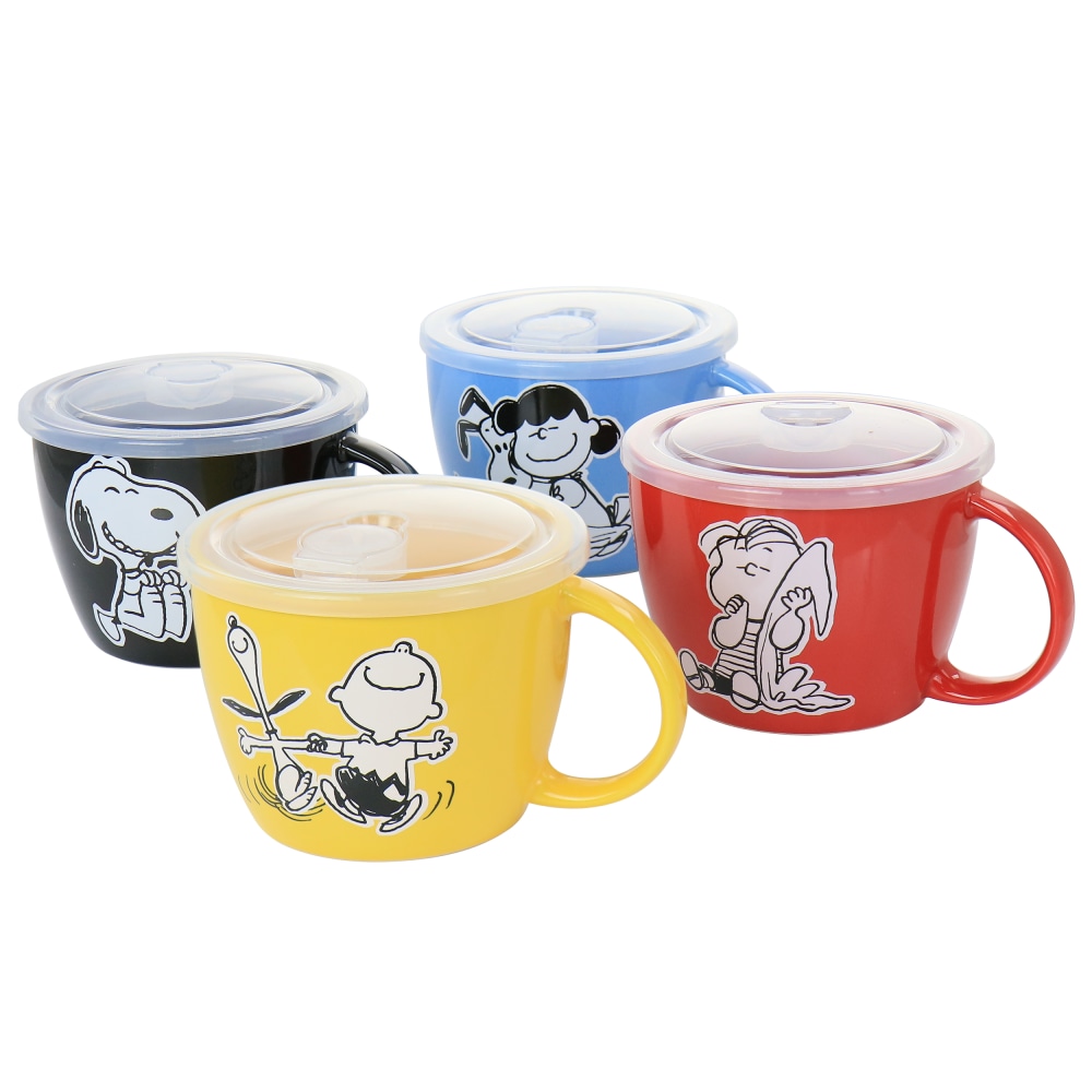 Gibson Peanuts 70th Anniversary 4-Piece Stoneware Soup Bowl