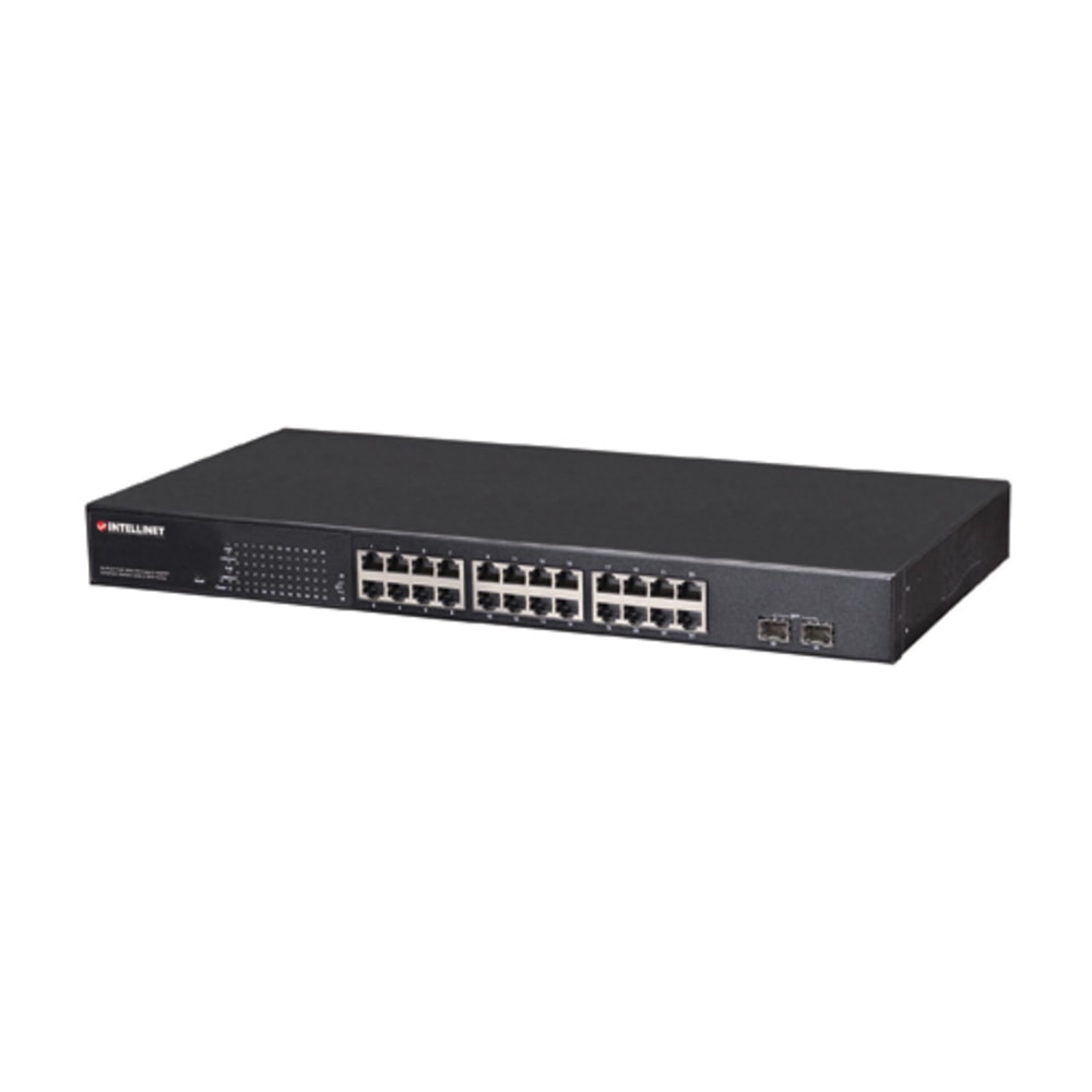 Intellinet 24-Port Gigabit Ethernet PoE+ Web-Managed Switch with