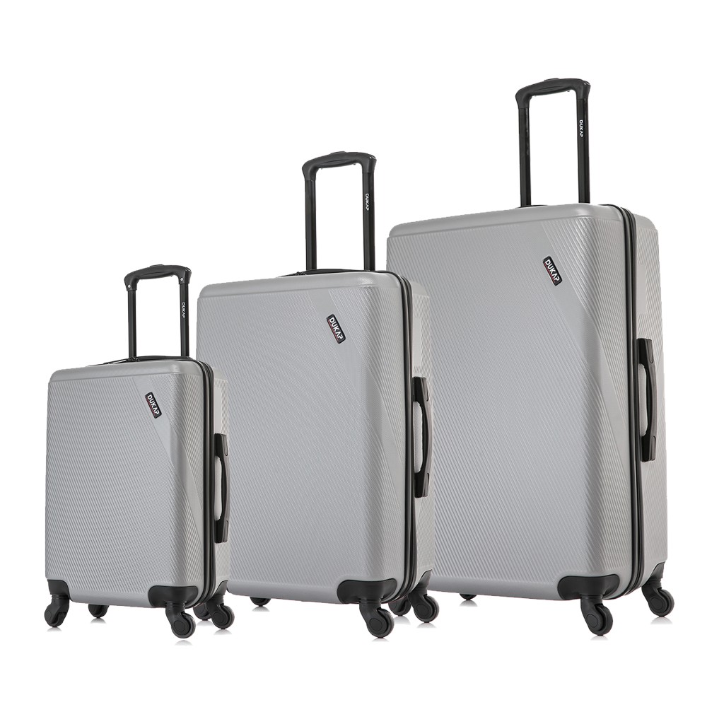 DUKAP Discovery ABS Hardside Spinner 3-Piece Luggage Set,