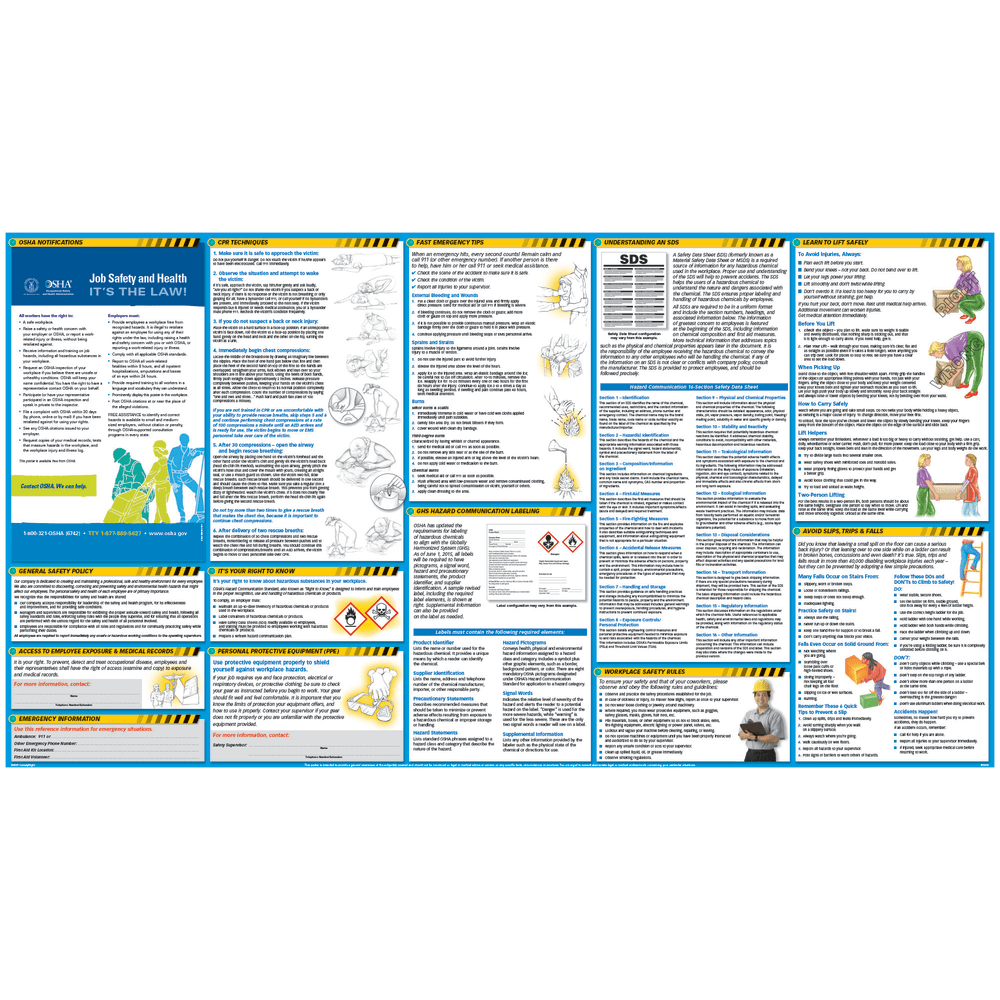 ComplyRight™ All In One Safety Poster, English, 18"