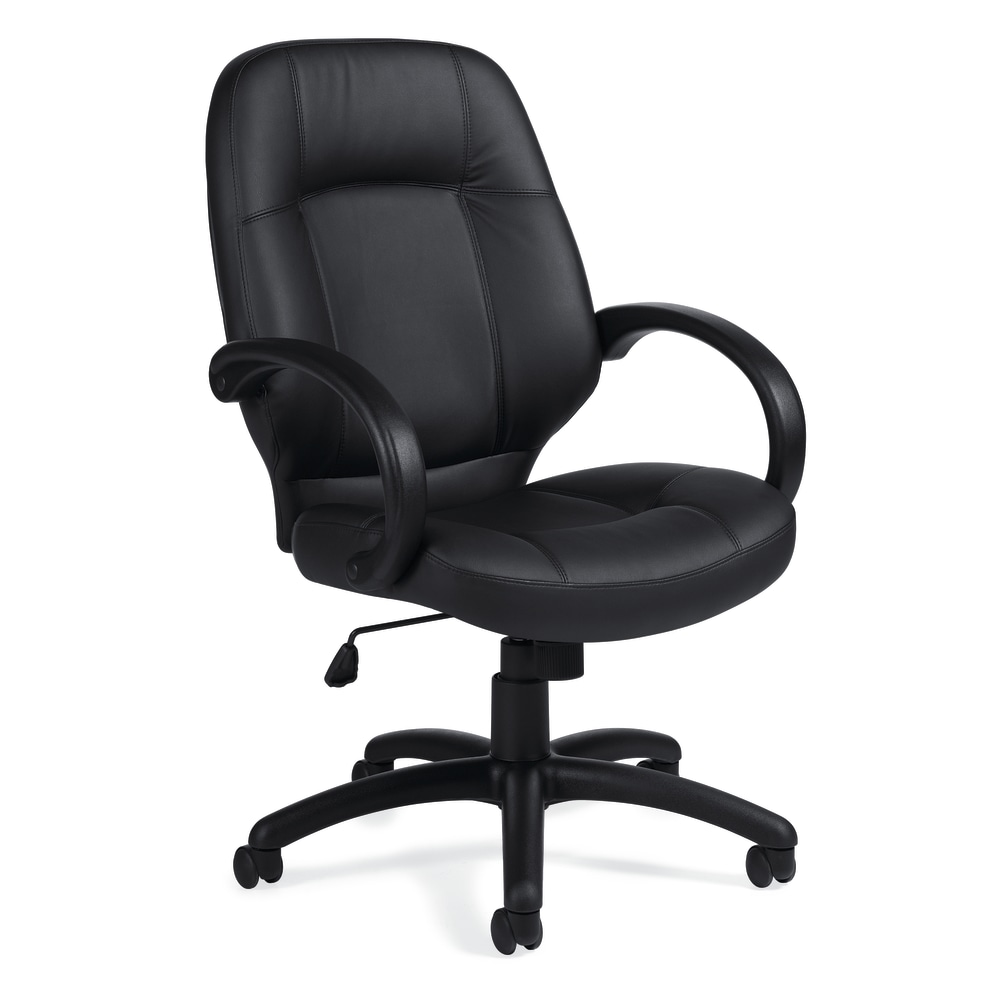 Offices To Go™ Luxehide Bonded Leather High-Back Chair,