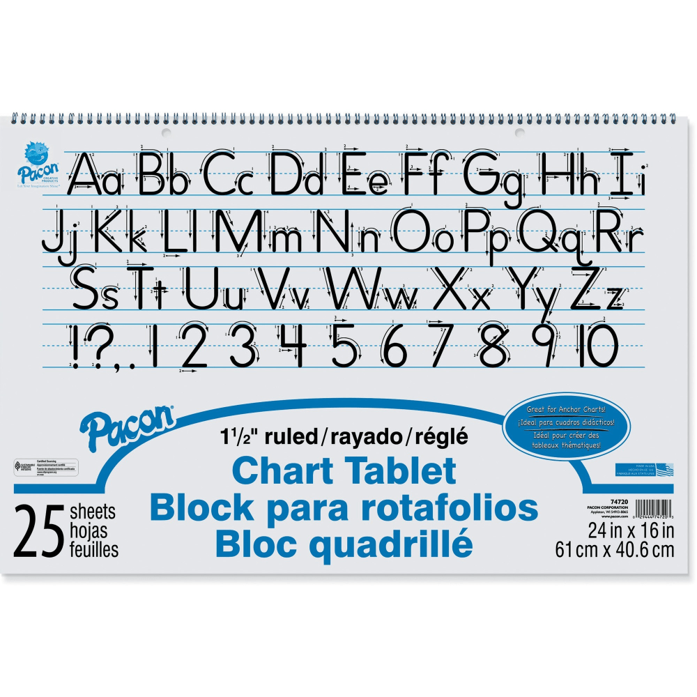 Pacon® Chart Tablet, 24" x 16", 1 1/2"