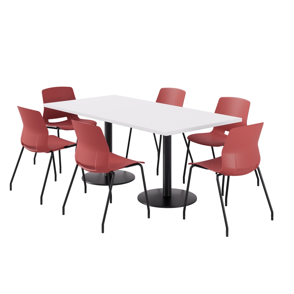 KFI Studios Proof Rectangle Pedestal Table With Imme