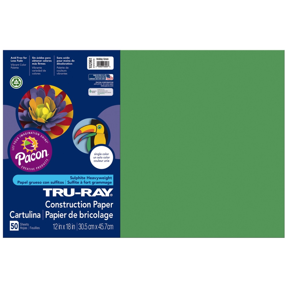 Tru-Ray® Construction Paper, 50% Recycled, 12" x 18",