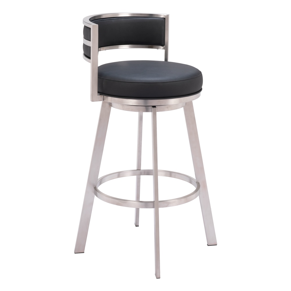 Zuo Gimsby Swivel Barstool, Black