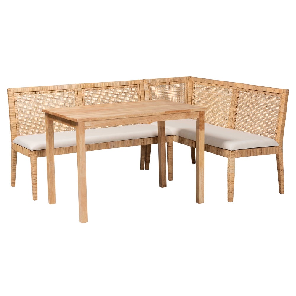 bali & pari Kalimantan Rattan 3-Piece Dining Nook