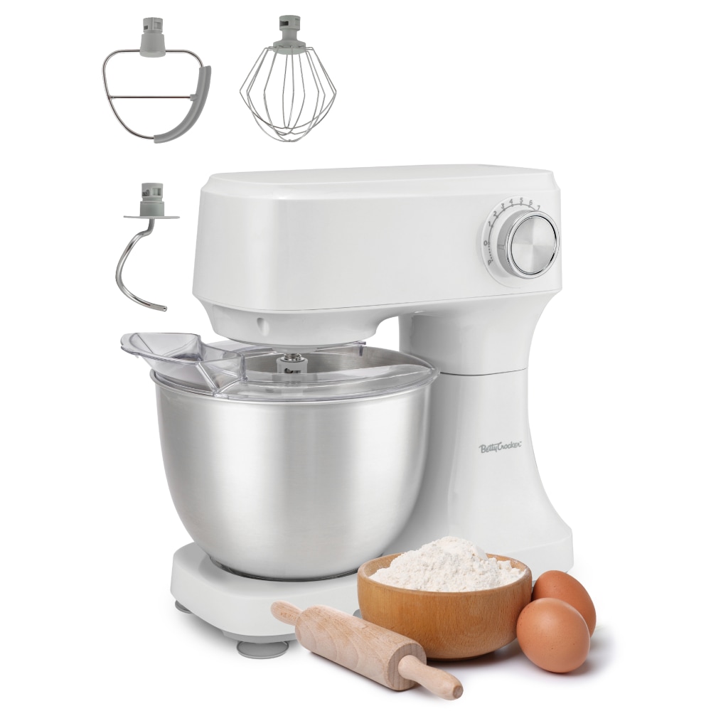 Betty Crocker 3.7-Quart Electric Stand Mixer With 10