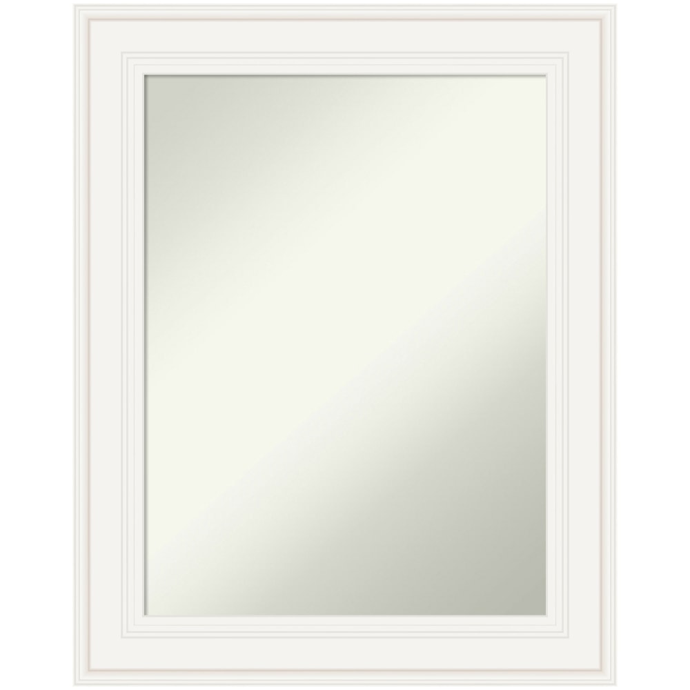 Amanti Art Non-Beveled Rectangle Framed Bathroom Wall Mirror,