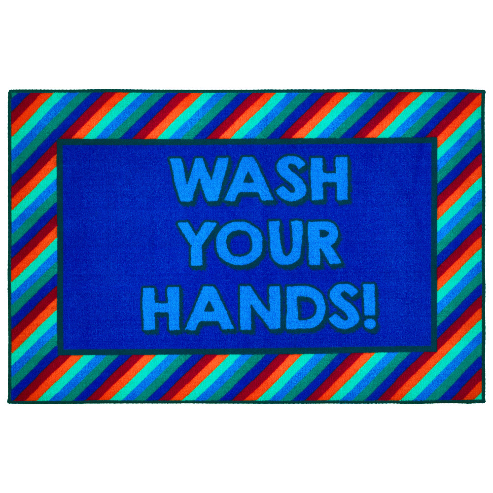 Carpets for Kids® KID$Value Rugs™ Rainbow Striped Wash
