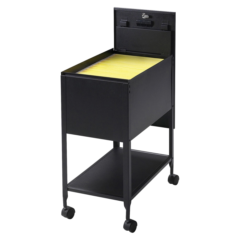 Lorell® Steel Locking Letter-Size Mobile File Cart, Black