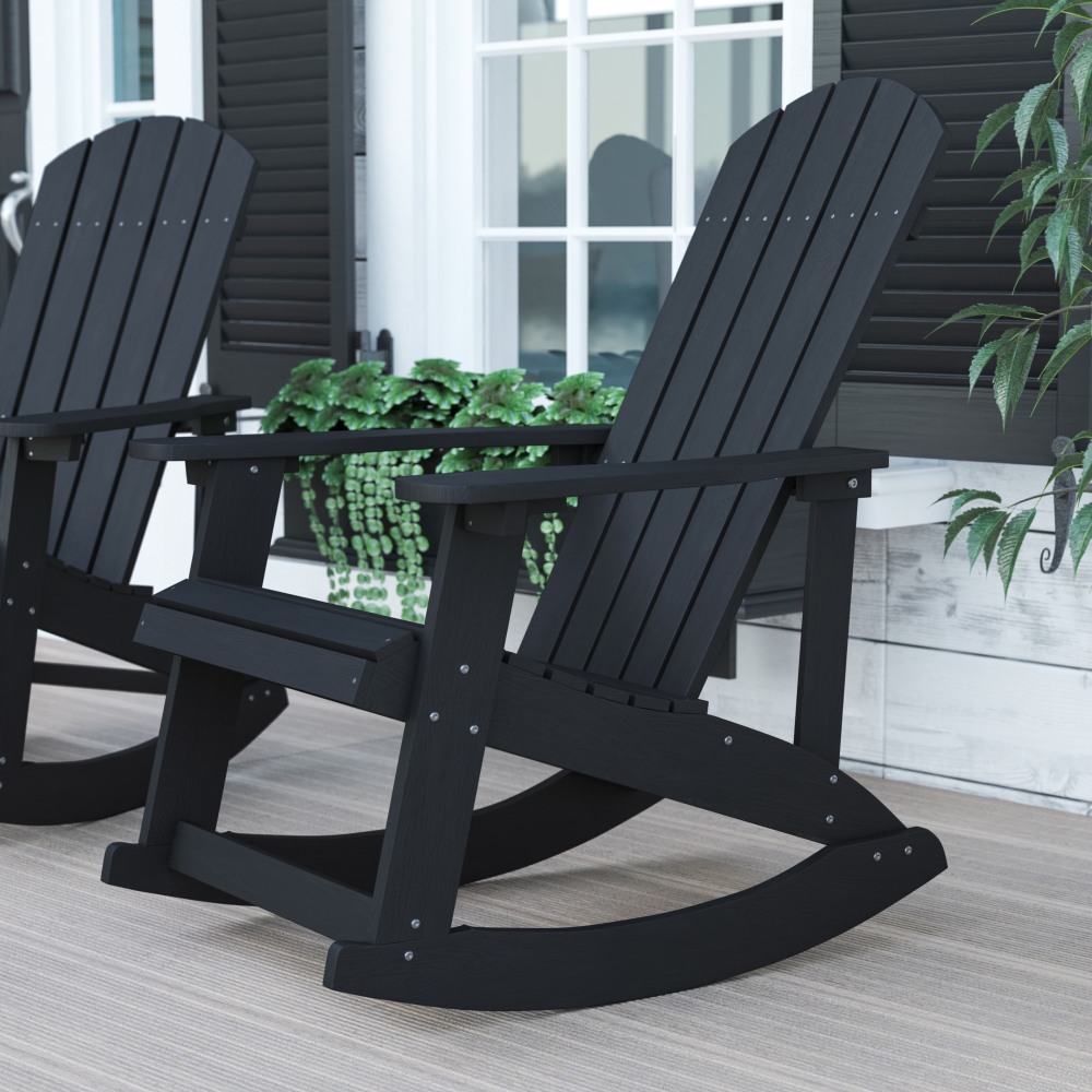 Flash Furniture Savannah All-Weather Adirondack Rocking Chair,