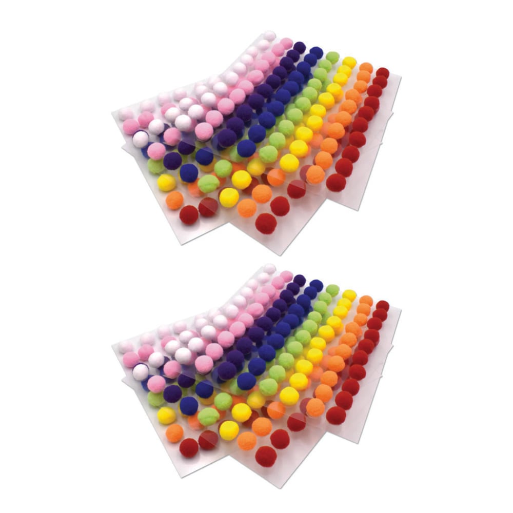 Creativity Street Peel & Stick Poms, Assorted Colors,