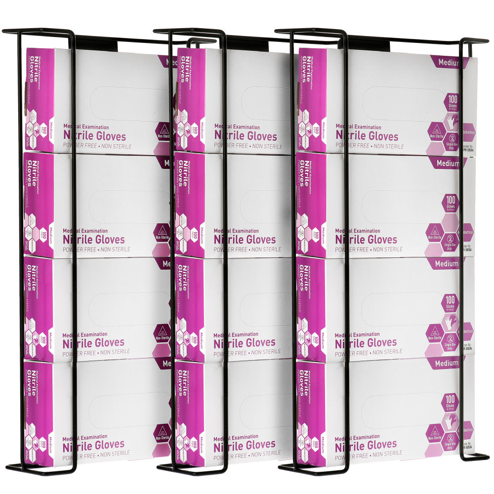 Alpine Quadruple-Box Wire Glove Dispensers, 20”H x 10-3/4”W