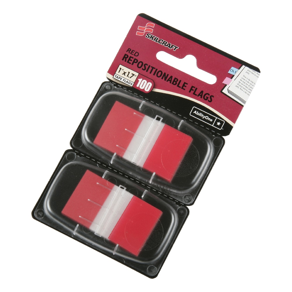SKILCRAFT® 70% Recycled Color Self-Stick Flags, 1" x