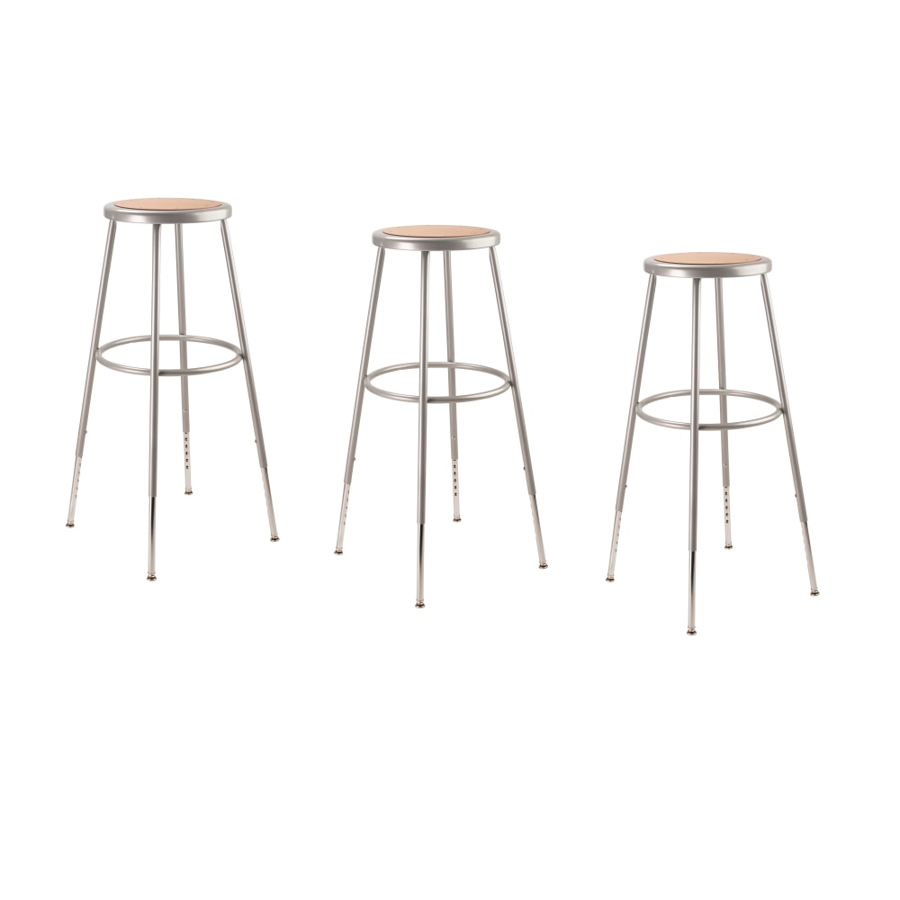 National Public Seating Adjustable Hardboard Stools, 31.5 -