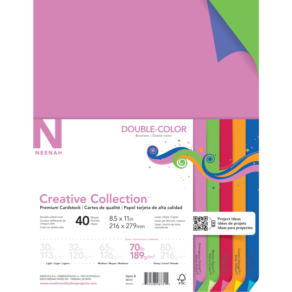 Neenah® Creative Collection™ Double-Color Textured Card Stock,