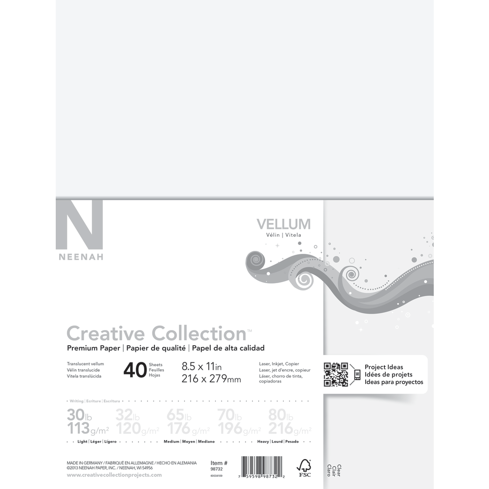 Neenah® Creative Collection™ Inkjet Or Laser Paper, Vellum,