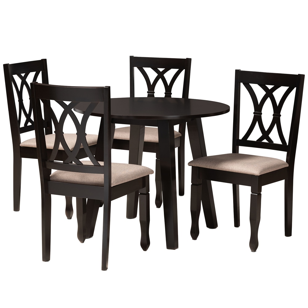Baxton Studio Millie 5-Piece Dining Set, 29-15/16"H x