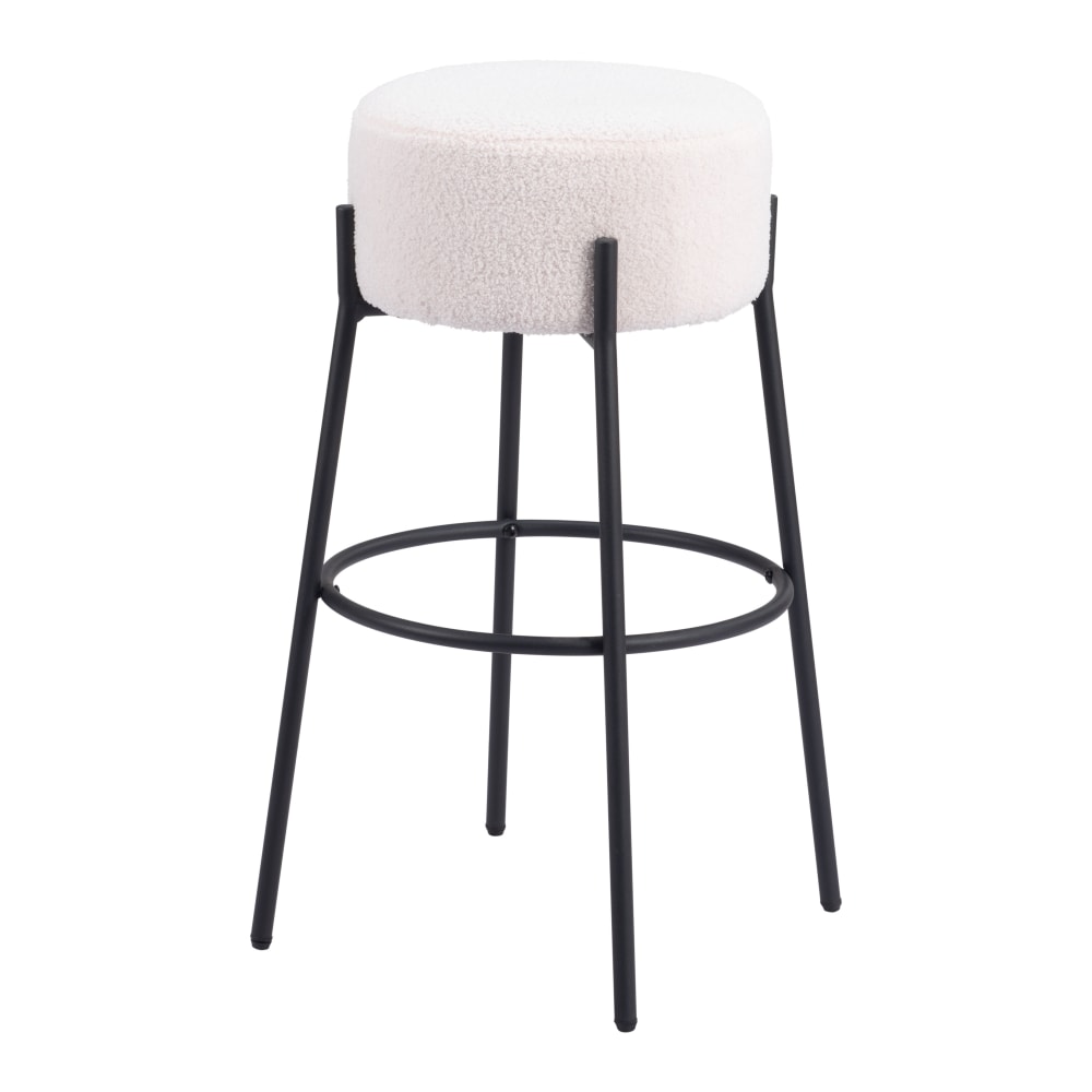 Zuo Blanche Barstools, Ivory, Set Of 2 Barstools