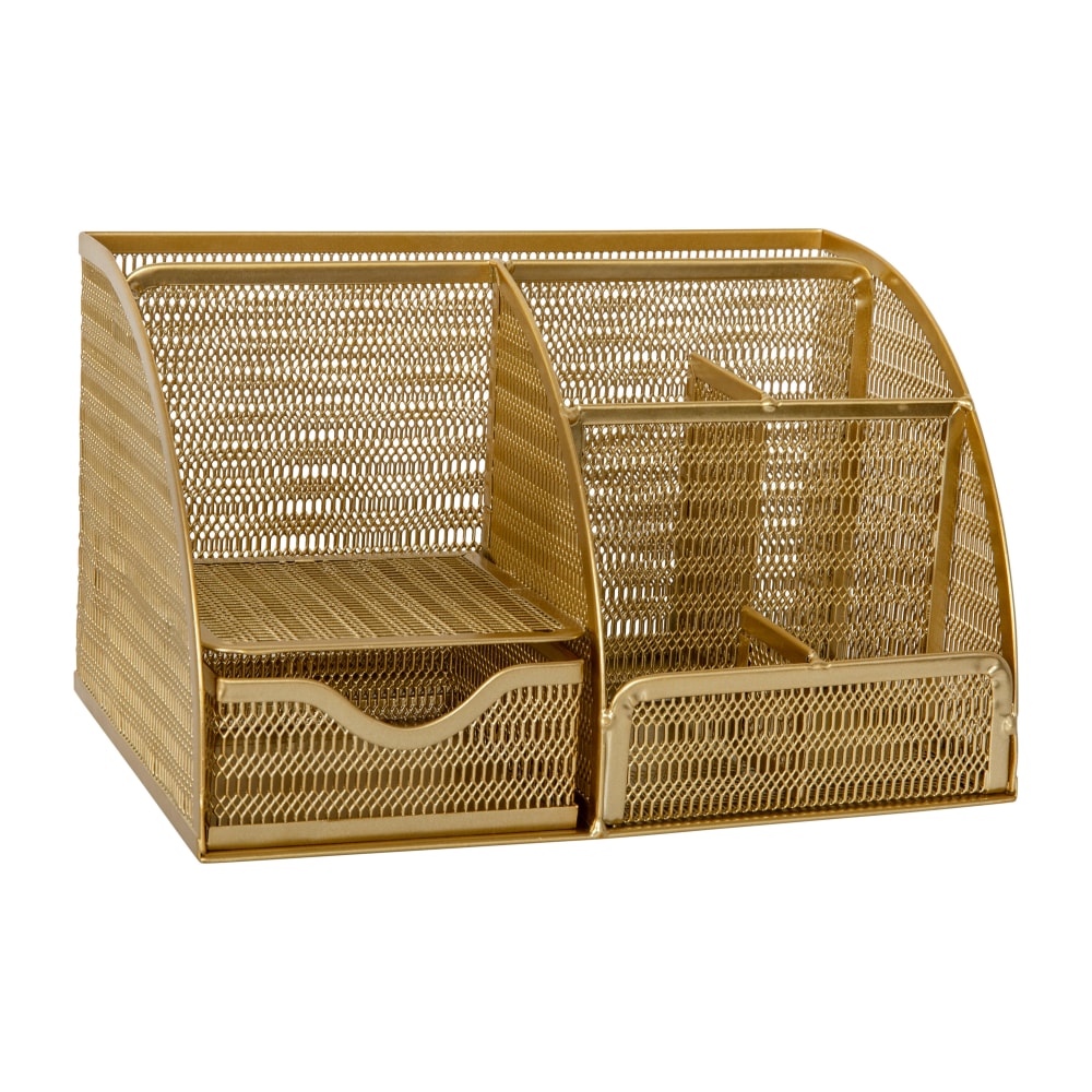 Martha Stewart Ryder Mesh Metal Small Desktop Organizer