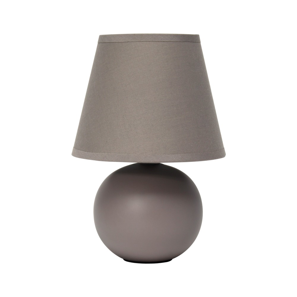 Simple Designs Mini Ceramic Globe Table Lamp, 8-11/16"H,