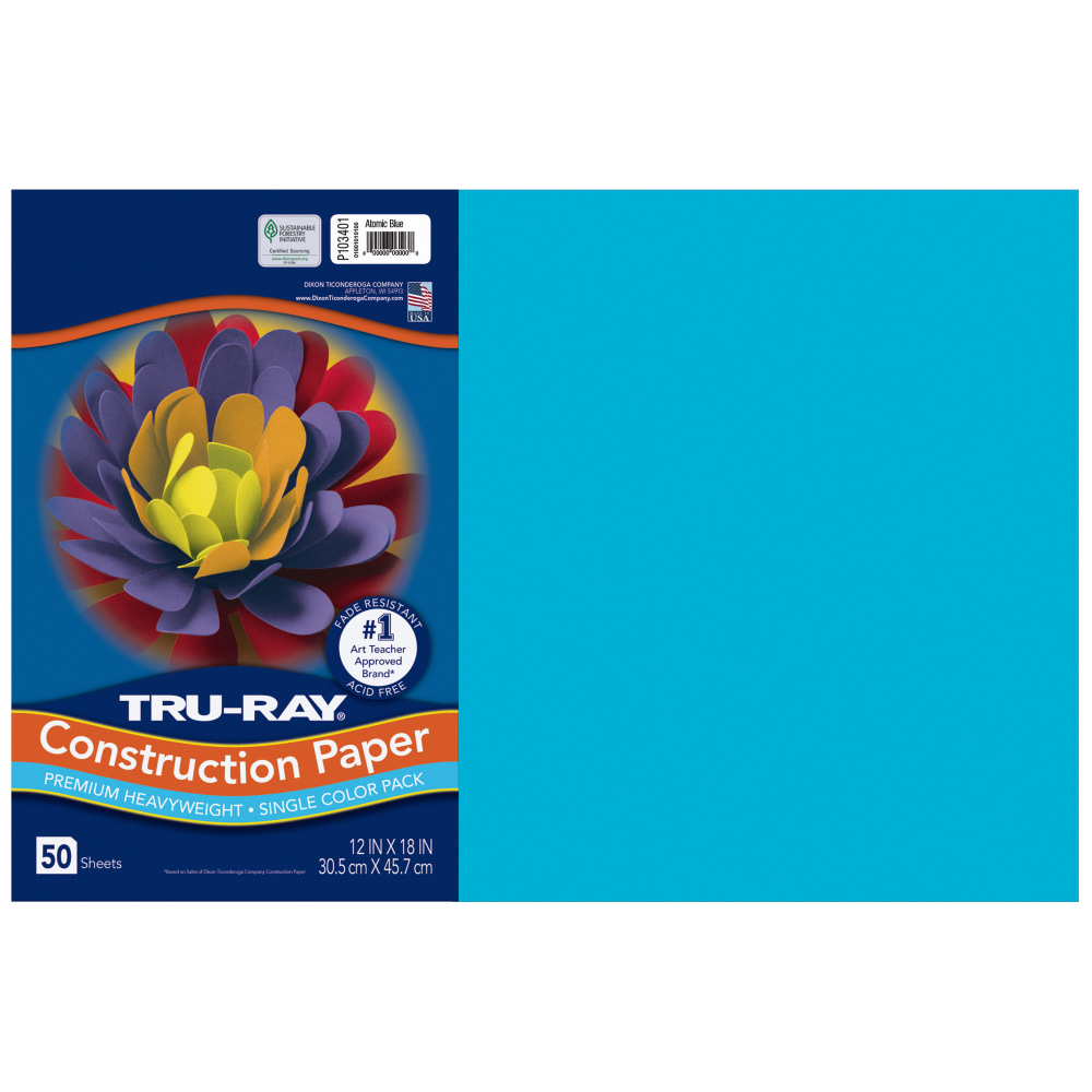 Tru-Ray® Construction Paper, 12" x 18", 50% Recycled,
