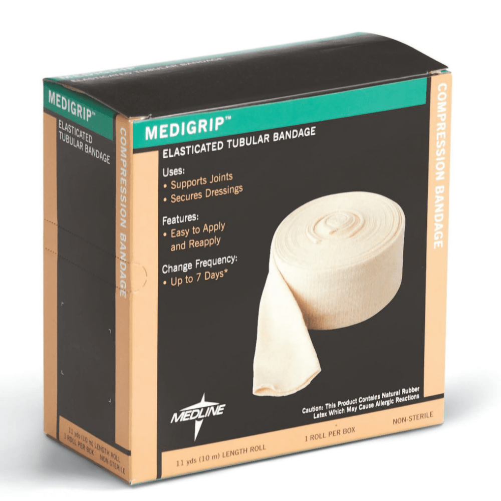Medline Medigrip Tubular Bandage Roll, Size F, Off