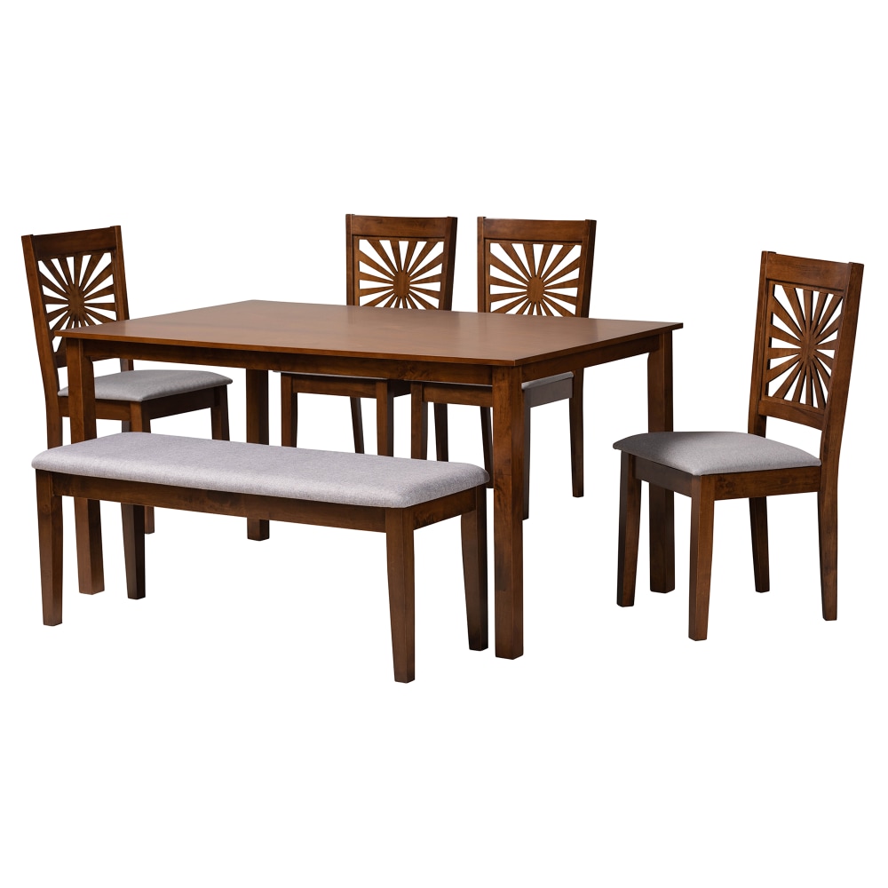 Baxton Studio Olympia Modern 6-Piece Dining Set, 29-3/16”H