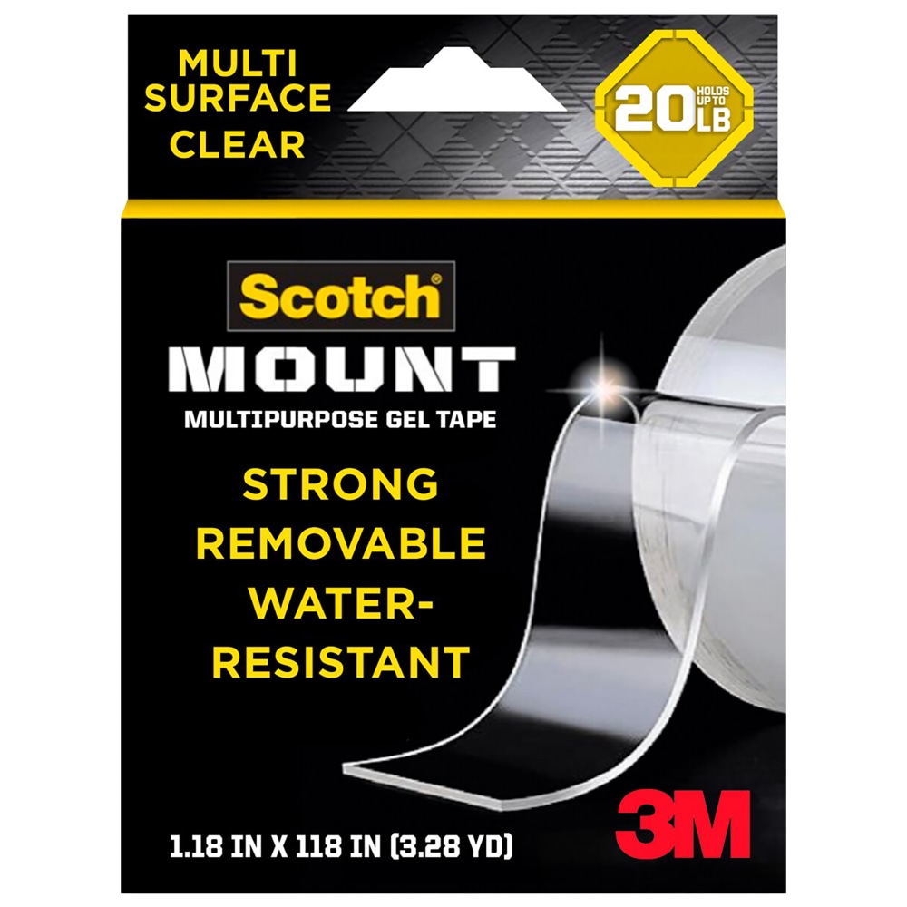 Scotch-Mount™ Multipurpose Gel Tape, 1.18” x 118”, 1