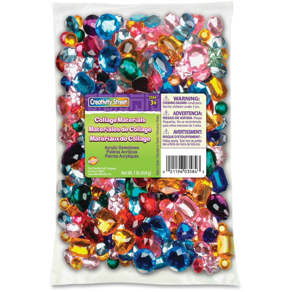 Creativity Street Acrylic Gemstones & Buttons, Assorted