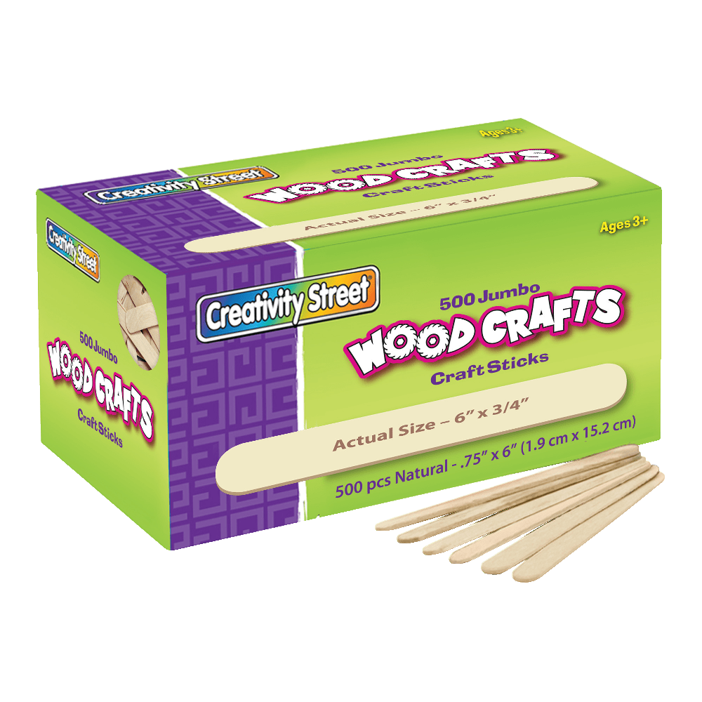 Creativity Street Wood Crafts Jumbo Craft Sticks, 6"