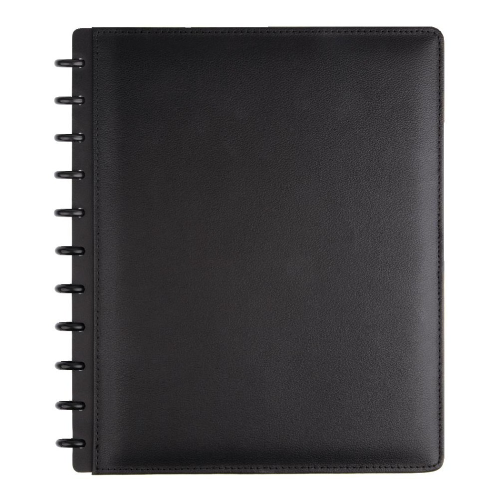 TUL® Discbound Notebook With Leather Cover, Letter Size,