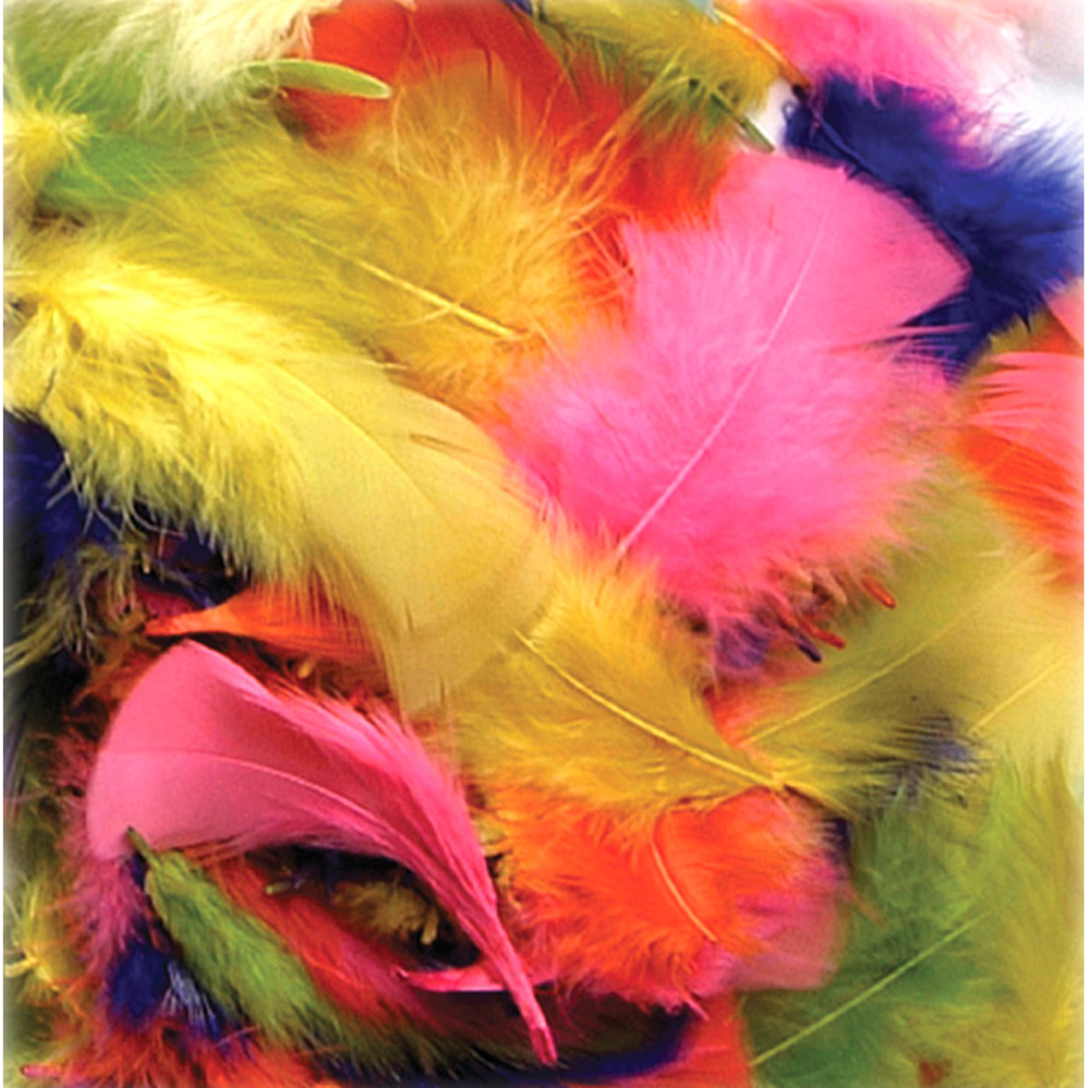 Creativity Street Chenille Kraft Bright Hues Feathers, Assorted