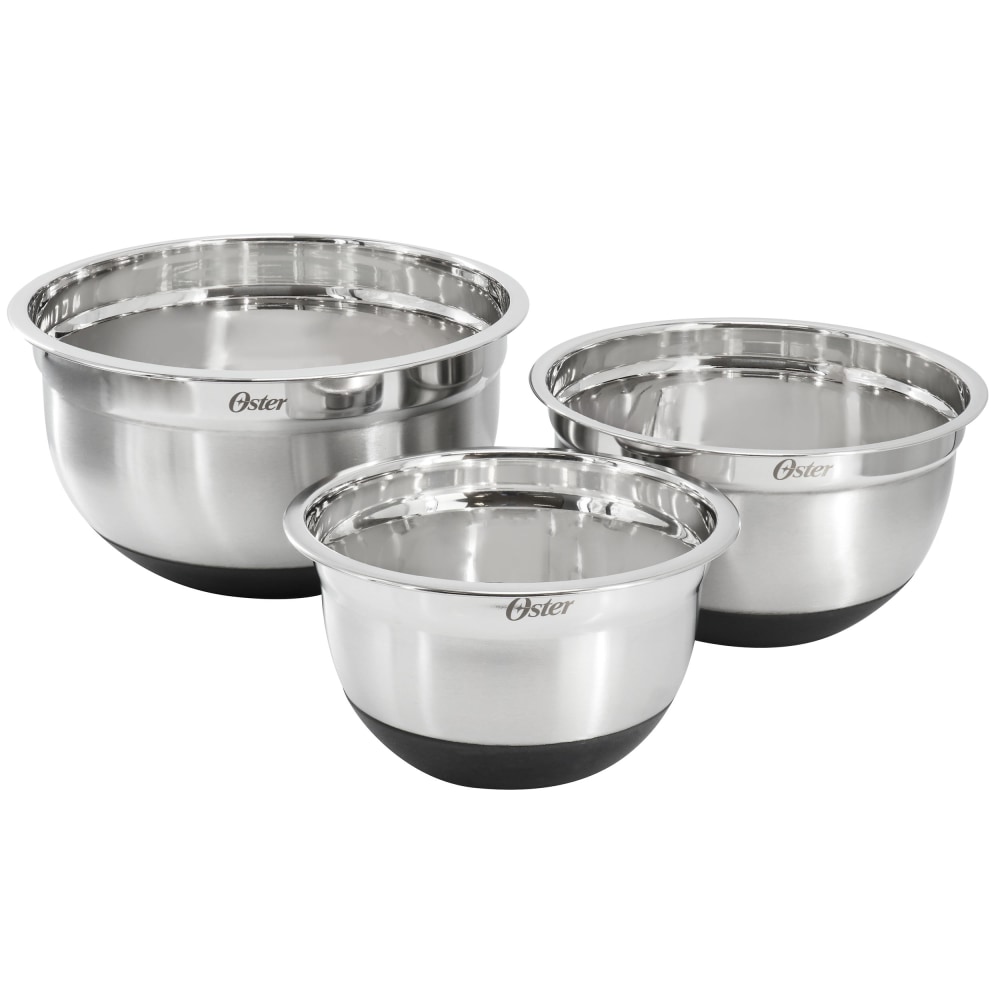 Oster Oswalt 3-Piece Mixing Bowl Set With Nonslip