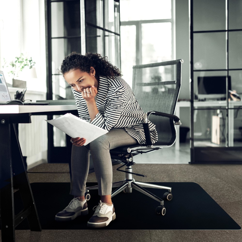 Floortex® Advantagemat® 29.5" x 47" Black Vinyl Chair